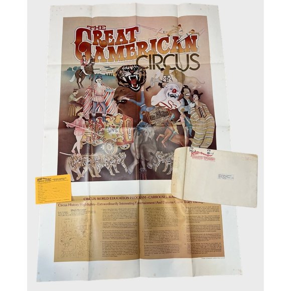 Vintage 1979 Ringling Bros and Barnum & Bailey Circus World Giant Poster - Picture 1 of 7